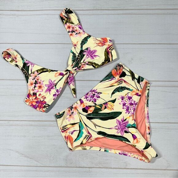 Dippin’ Daisy’s Swim Birds of Paradise 2 Piece Bikini S Floral Tropical - Picture 1 of 16